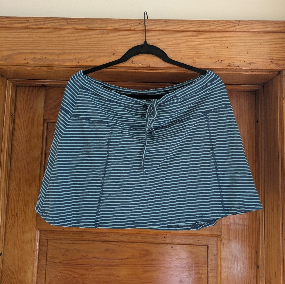 Toad&Co Teal Striped Skort